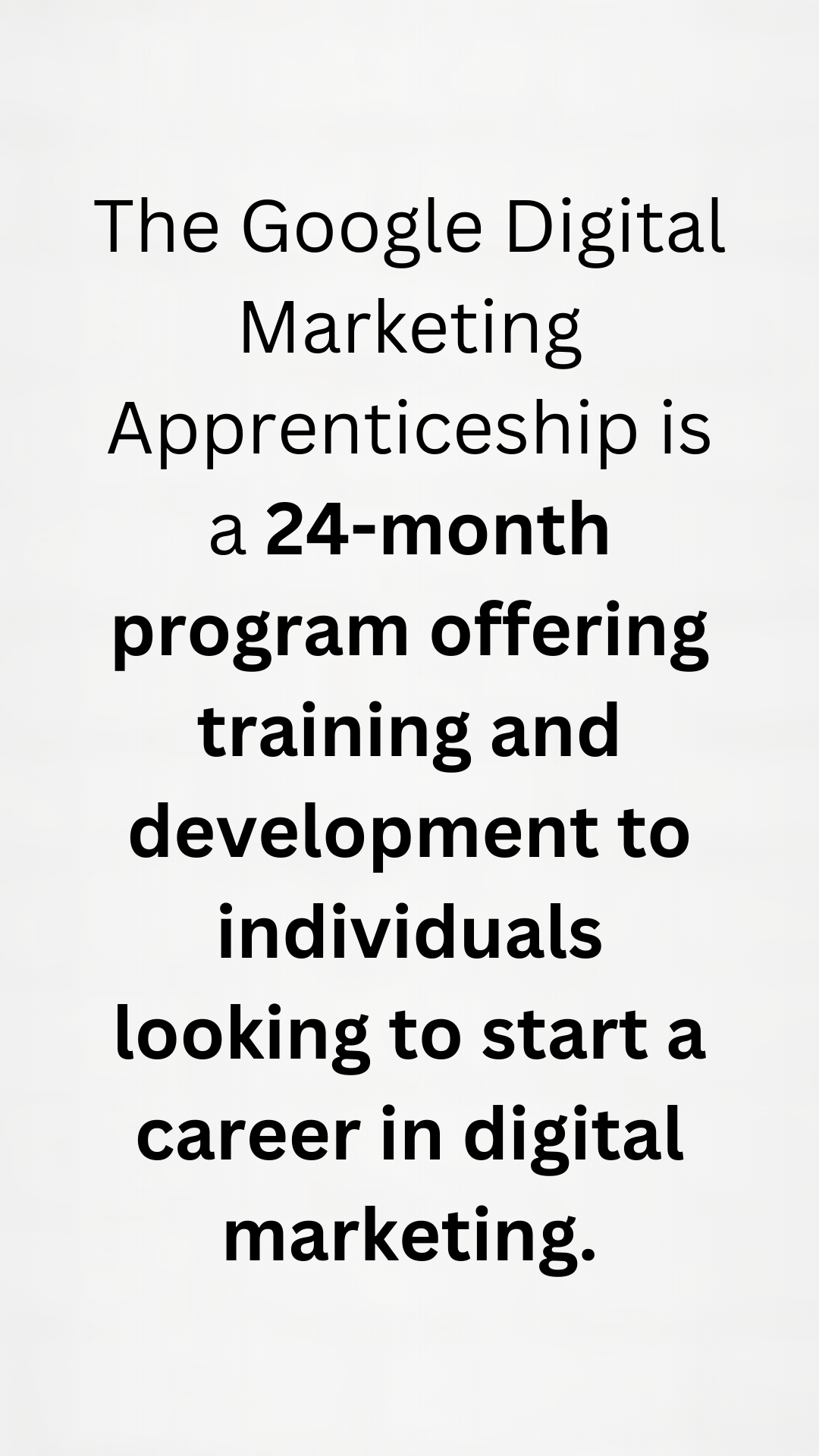 Google Digital Marketing Apprenticeship