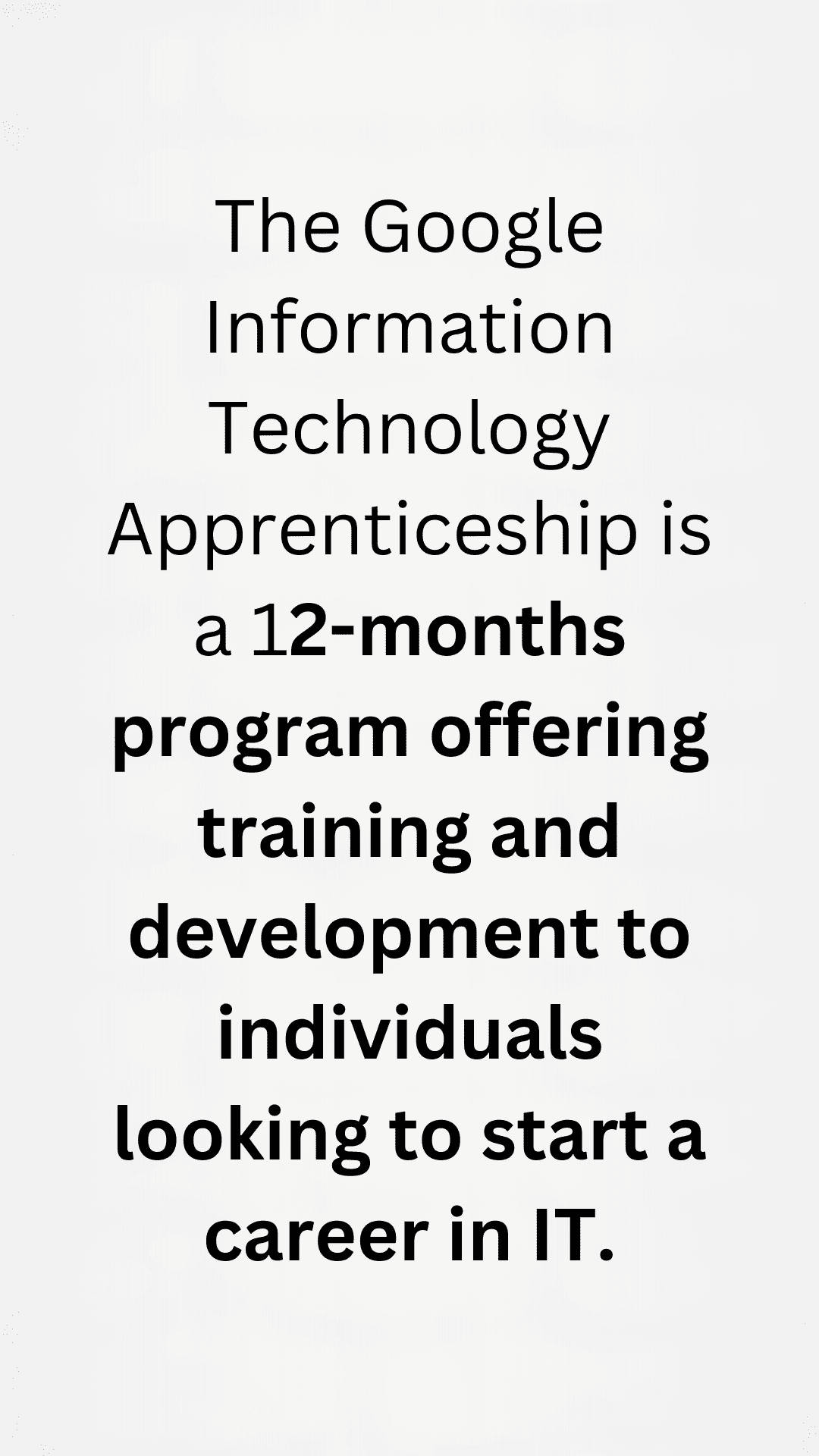 Google Information Technology Apprenticeship Thewodm