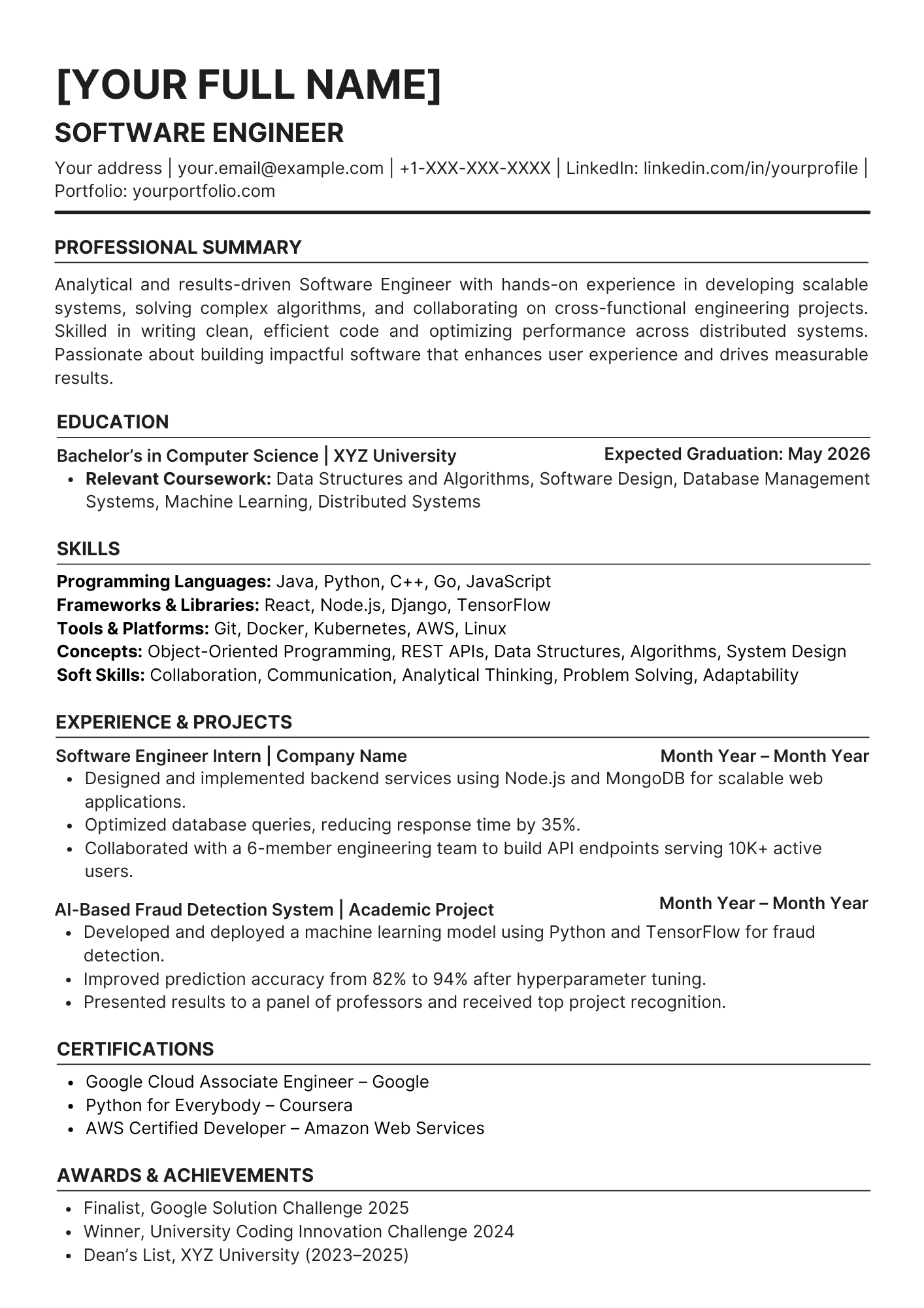 Software Engineering PhD Intern, Summer 2026_Resume
